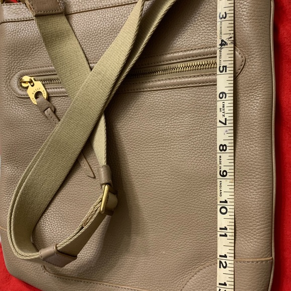 Bally tan/gold pebbled leather crossbody bag - Picture 14 of 16